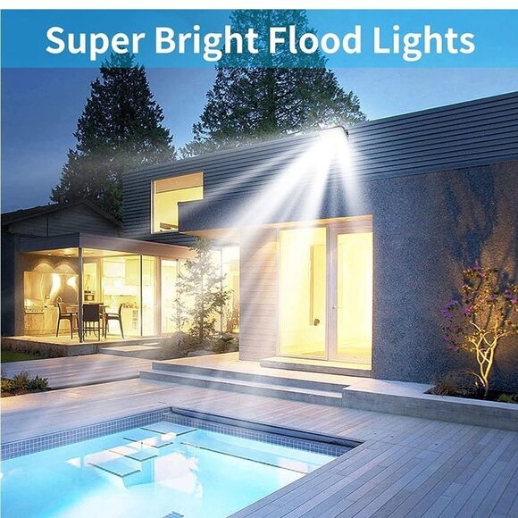 50W LED Flood Light Outdoor, 4500LM High Lumen LED Work Lights with Plug, 6500K - Picture 3 of 5